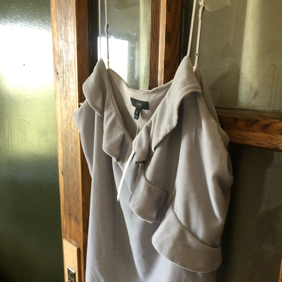 JCrew Velvet Ruffle Tank - Picture 2 of 4